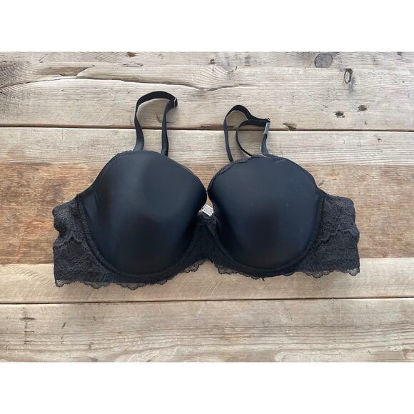 Victoria's Secret Smooth Black 32DDD Dream Angels Classic Coverage Demi Bra - Picture 1 of 2
